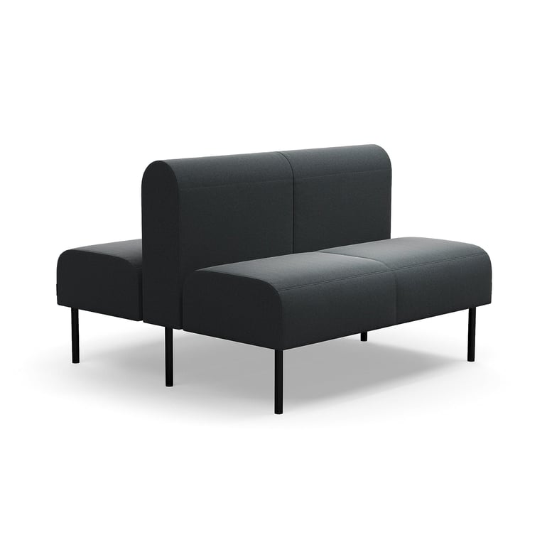 Levně Modulární sedačka VARIETY, oboustranná, 2místná, potahová látka Pod CS, antracitová