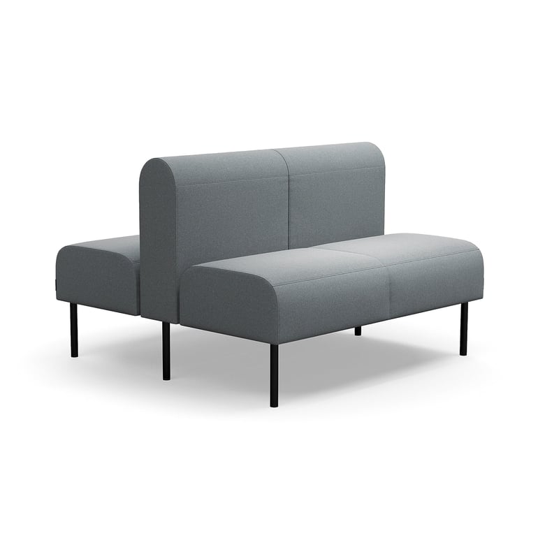 Levně Modulární sedačka VARIETY, oboustranná, 2místná, potahová látka Pod CS, stříbrnošedá