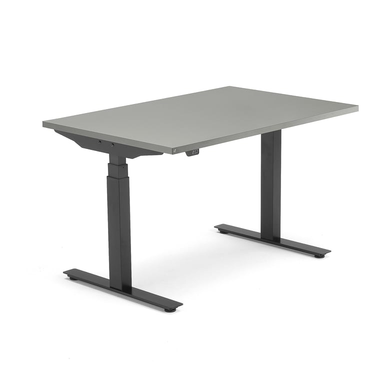Hæve sænkebord MODULUS SMART, 1200x800 mm, sort, lysegrå | AJ Produkter