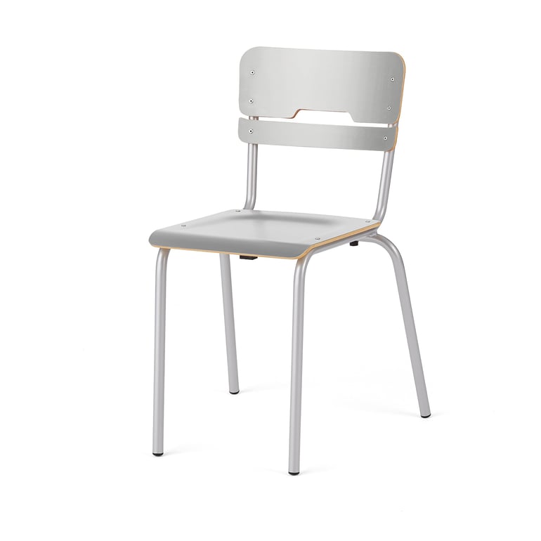 Levně Školní židle SCIENTIA, sedák 360x360 mm, výška 460 mm, stříbrná/šedá