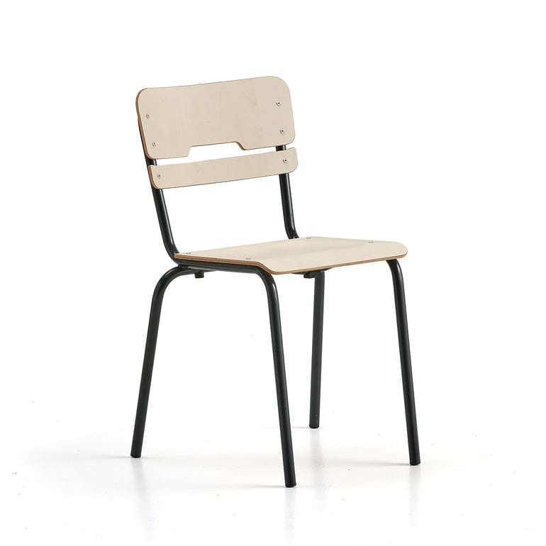 Školská stolička SCIENTIA, nízke sedadlo, V 460 mm, antracit/breza