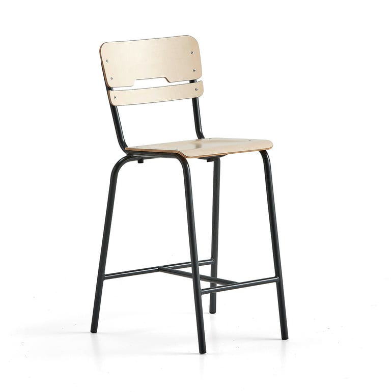 Levně Školní židle SCIENTIA, sedák 360x360 mm, výška 650 mm, antracitová/bříza