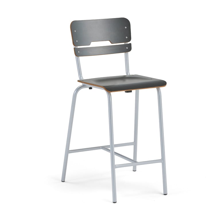Levně Školní židle SCIENTIA, sedák 390x390 mm, výška 650 mm, stříbrná/antracitová