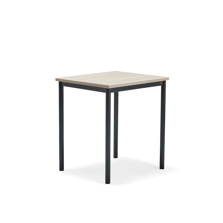 Levně Stůl SONITUS PLUS, 700x600x760 mm, antracitově šedé nohy, HPL deska tlumící hluk, jasan