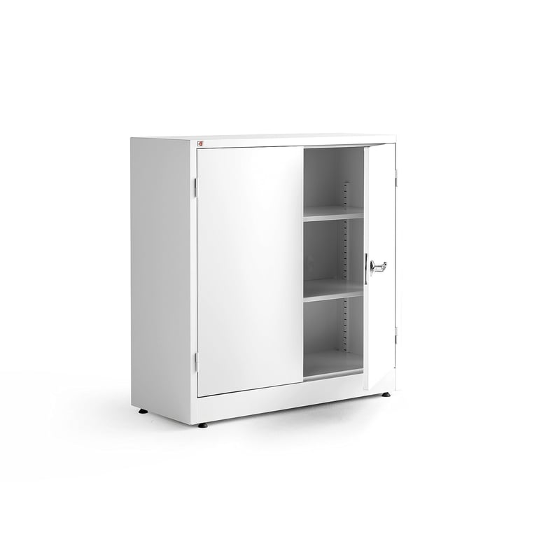 Levně Kovová skříň STYLE, 1000x1000x400 mm, bílá, bílé dveře