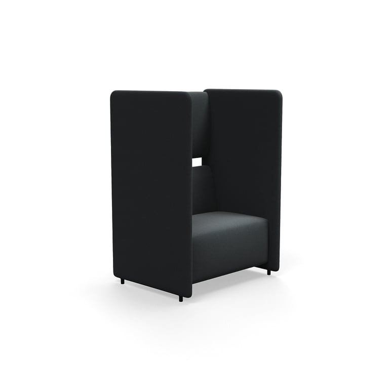 Levně Akustické křeslo CLEAR SOUND, 1,5místné, potah Pod CS, antracitově šedá
