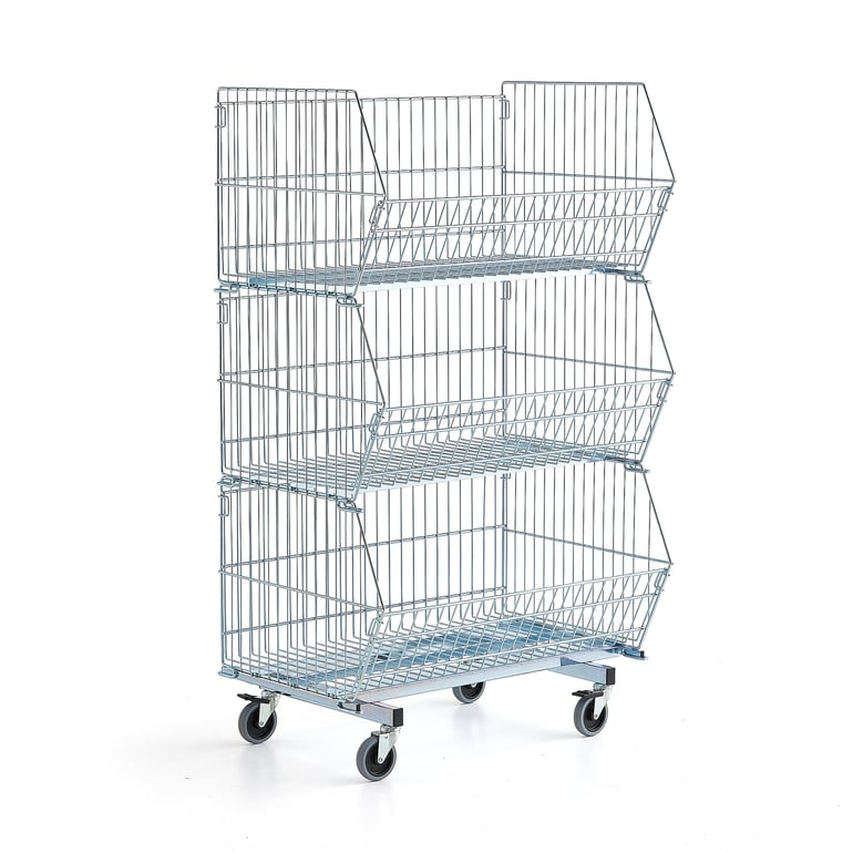 Open fronted display basket unit, 1360x870x600 mm | AJ Products IE