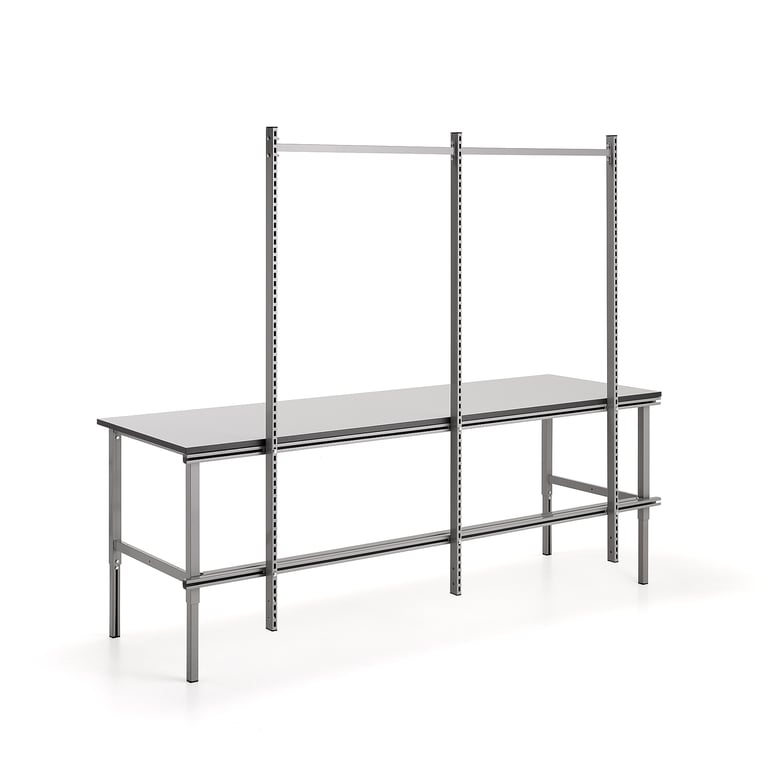 Levně Zadní rám ke stolu MOTION s manuálním polohováním, se 3 sloupky, D 2500 mm