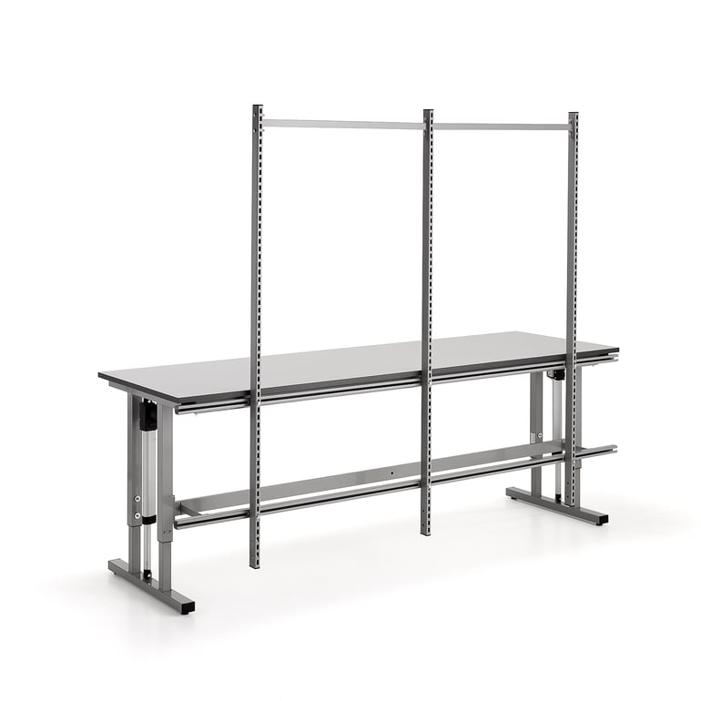 Levně Zadní rám ke stolu MOTION s elektrickým polohováním, se 3 sloupky, 2500x800 mm