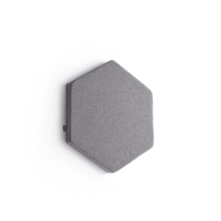 Levně Akustický panel POLY, šestiúhelník, 600x600x56 mm, nástěnný, fialová