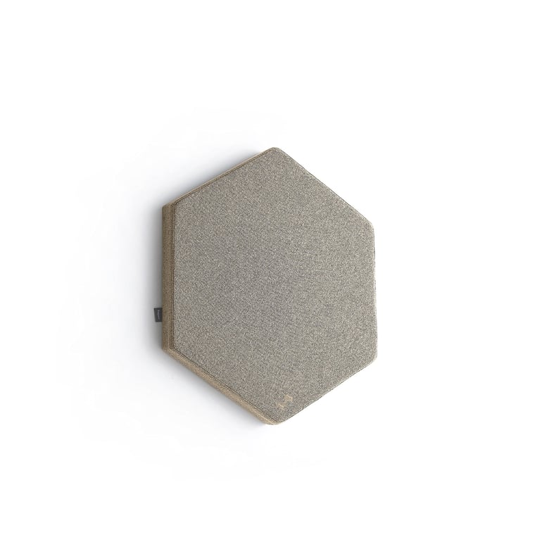 Levně Akustický panel POLY, šestiúhelník, 600x600x56 mm, nástěnný, béžová
