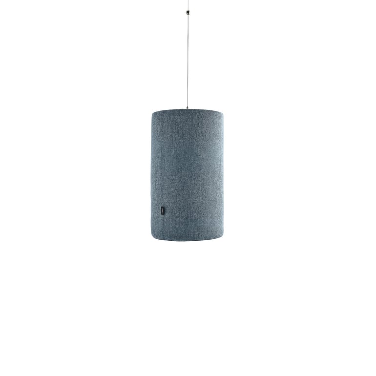 Levně Akustický panel POLY, válec, Ø280x500 mm, závěsný, světle modrá