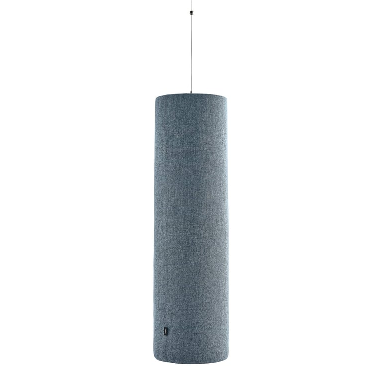 Levně Akustický panel POLY, válec, Ø280x1000 mm, závěsný, světle modrá