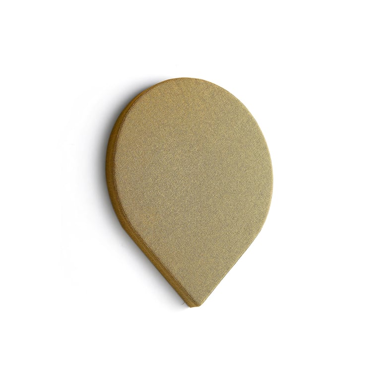 Levně Akustický panel POLY, kapka, 725x600x56 mm, nástěnný, žlutá
