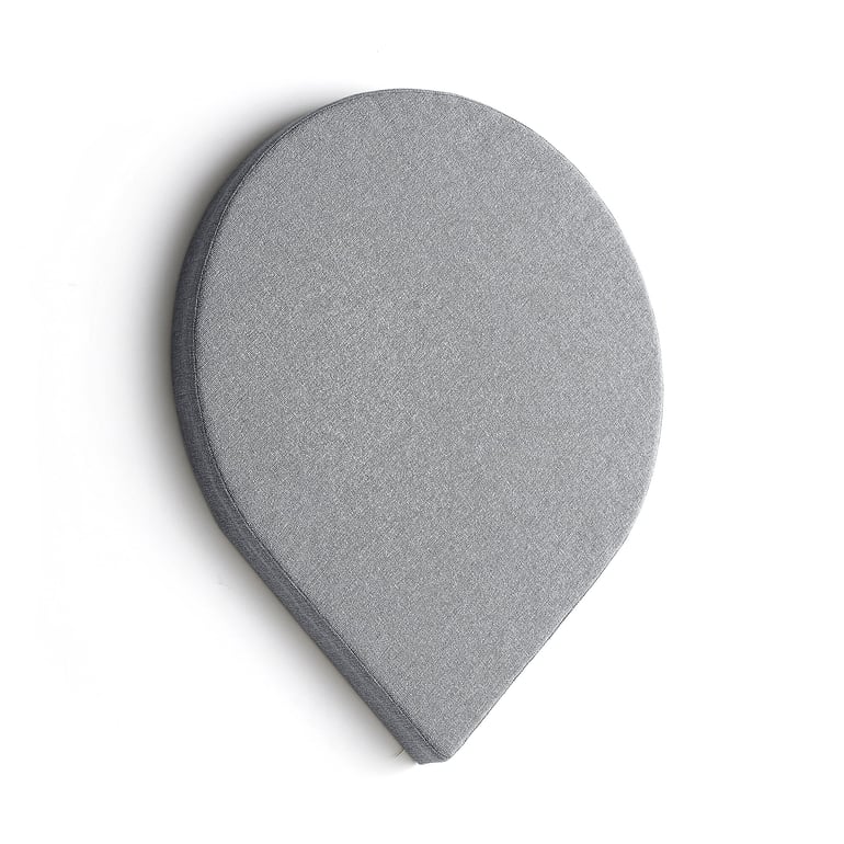Akustický panel POLY, tvar kvapky, 965x800x56 mm, nástenný, svetlošedá