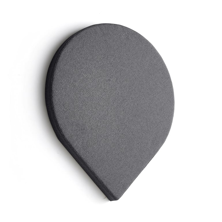 Levně Akustický panel POLY, kapka, 965x800x56 mm, nástěnný, tmavě šedá