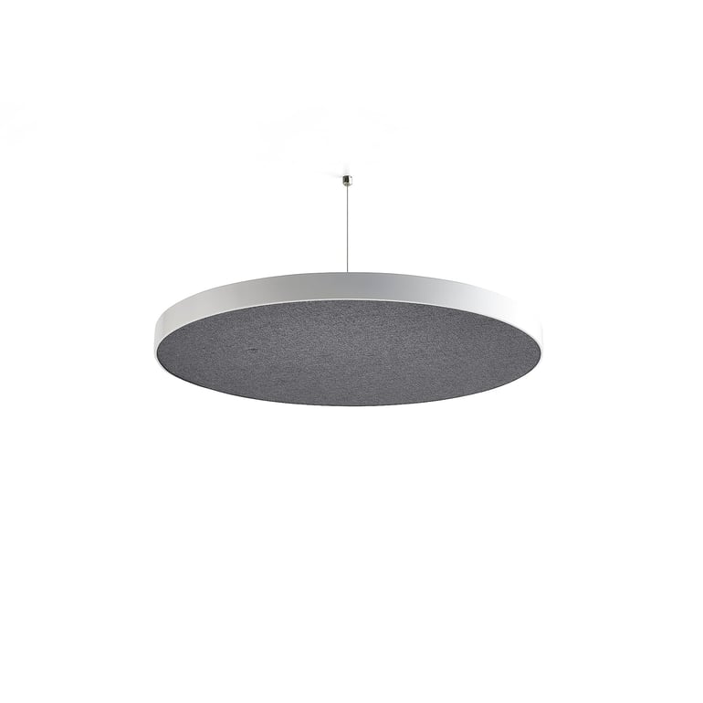 Levně Akustický panel GRACE, kruh, Ø580x52 mm, závěsný, tmavě šedá