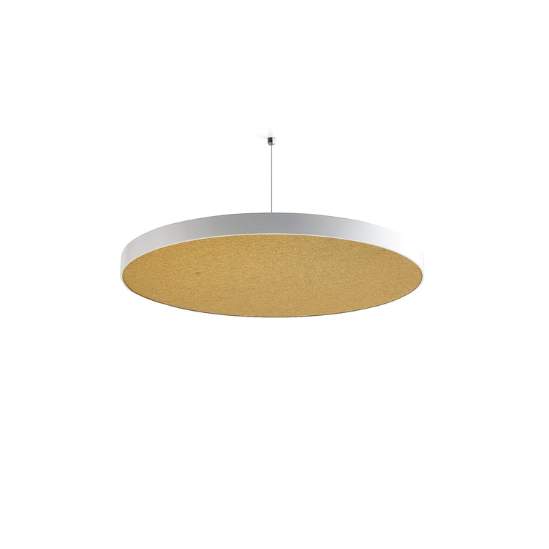Levně Akustický panel GRACE, kruh, Ø580x52 mm, závěsný, žlutá