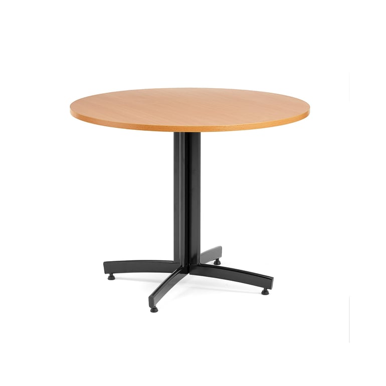 Levně Kulatý stůl SANNA, Ø900x720 mm, černá/buk