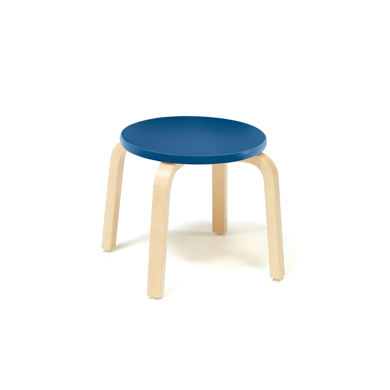 Levně Stolička NEMO, výška 330 mm, bříza, modrá