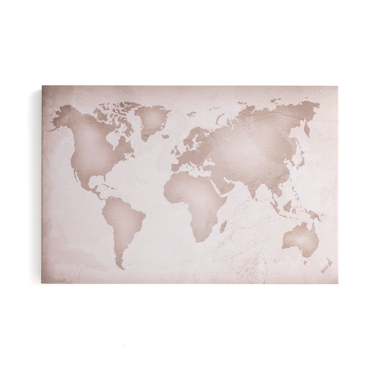 Akustický panel IMAGE, mapa sveta, 1200x800 mm, béžová