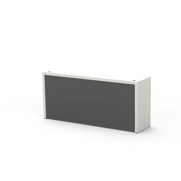 Levně Stůl na nabíjení, 2390x610x1075 mm, s čelním panelem a průchodkami, bílá Egger W980 ST2, šedá U890ST