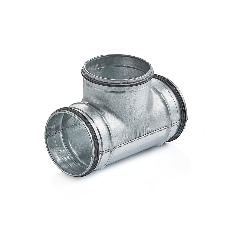 T-rör CLASSIC, till ventilationsrör, Ø 100 mm, galvaniserat | AJ Produkter