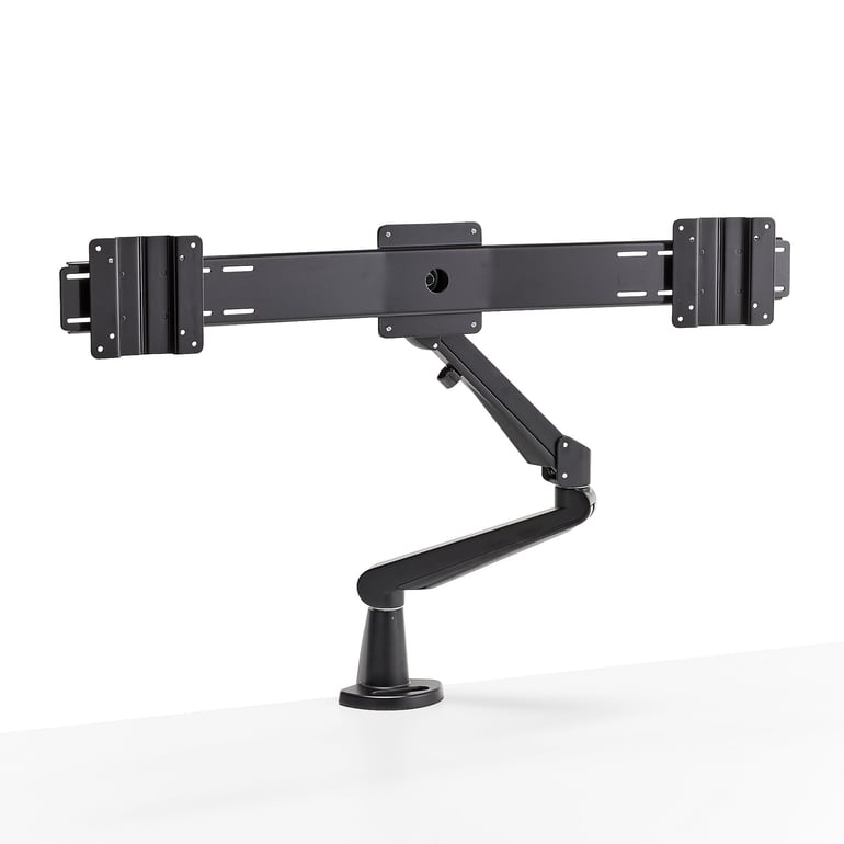 Monitorarm Dobbelt Skinne Sort AJ Produkter monitorarm-dobbelt-skinne-sort-aj-produkter