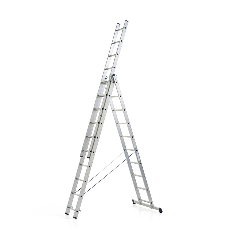 Levně Hliníkový žebřík MATTERHORN, třídílný, 3x10 příček, 4350 mm