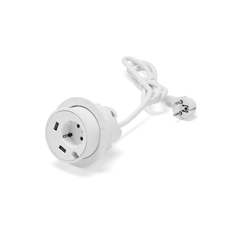 Strømforsyningsmodul til skrivebordet UNIFY, 1 strøm, 2 USB-A, 1 ...