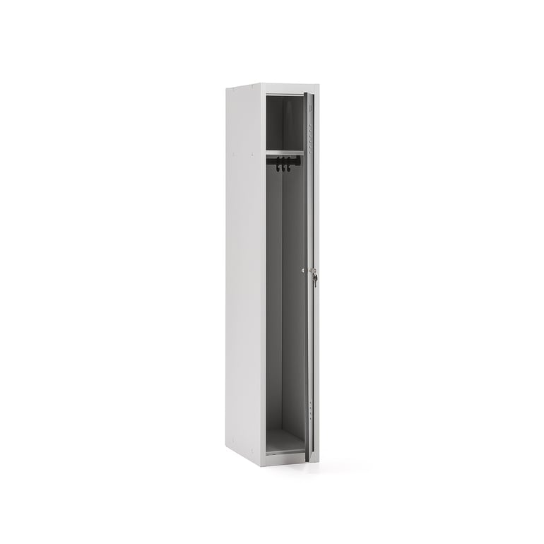 Flatpack locker CLICK, 1 door x 1 module, 1800x300x500 mm, dark grey ...