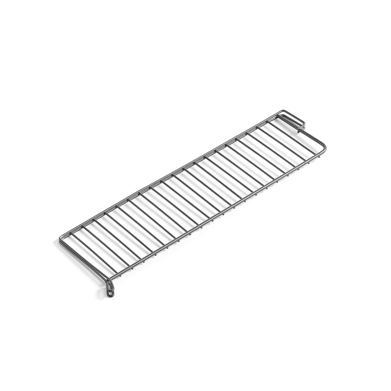 Levně Přepážka pro drátěnou polici MARKET, 120x430 mm, bílé konzoly, stříbrná