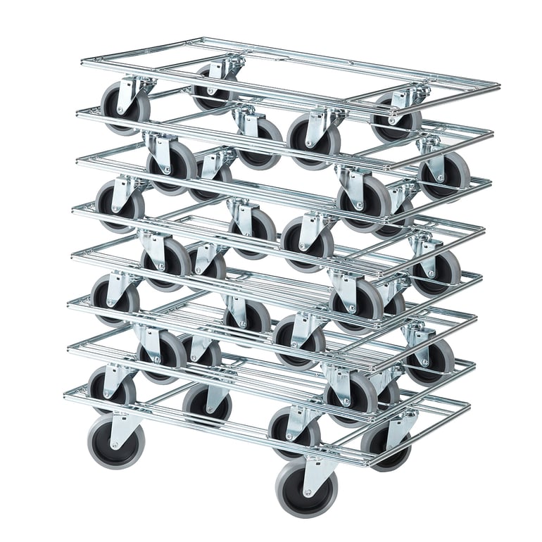 Stackable wire mesh trolley, 410x620 mm | AJ Products IE