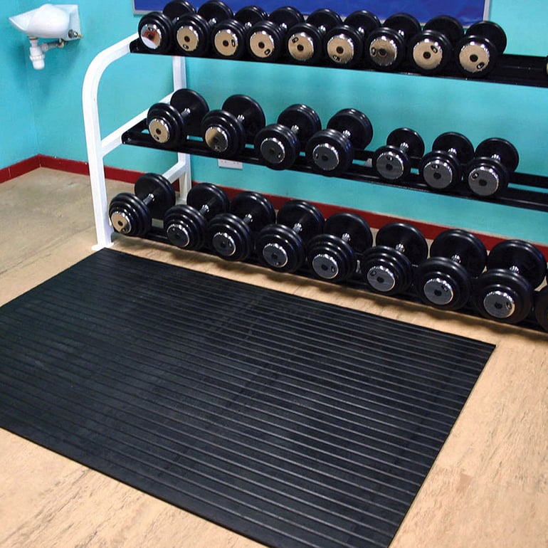 Gym mat and weights sale