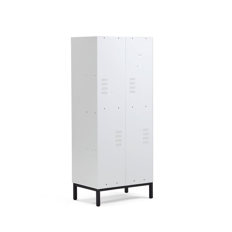 Clothes locker CLASSIC, leg frame, 2 modules, 1940x800x550mm, grey | AJ ...
