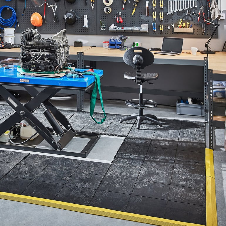 Modular matting for workshop floors MODULE, 910x910 mm | AJ Products IE