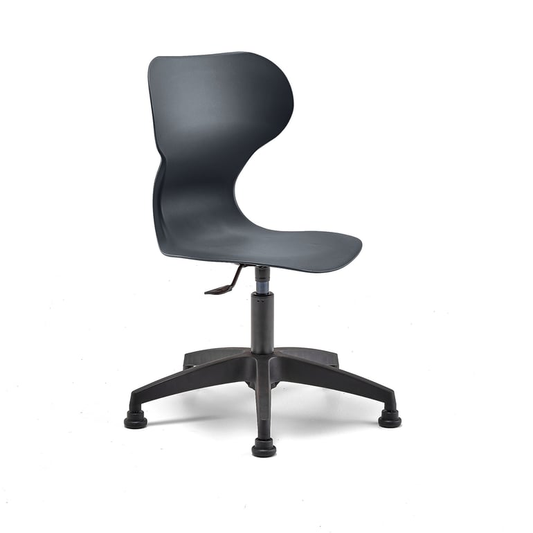 Adjustable height black student chair sale