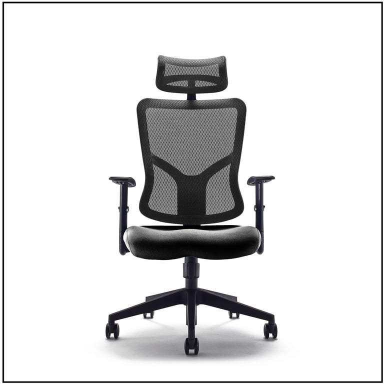 Black mesh office chair