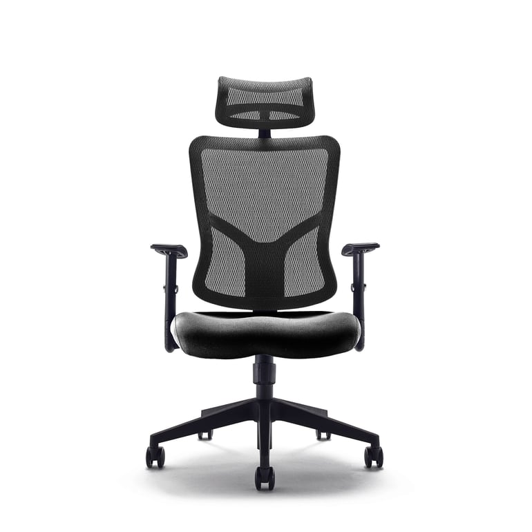 Black mesh office chair