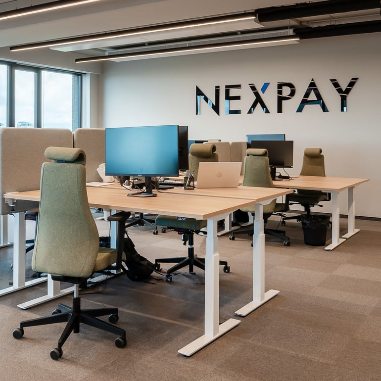 Biroja darba vieta Nexpay kopstrādes telpā