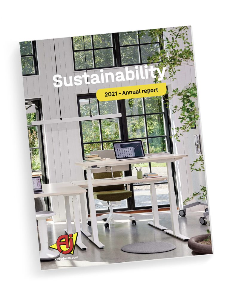 Front cover of sustainability report brochure