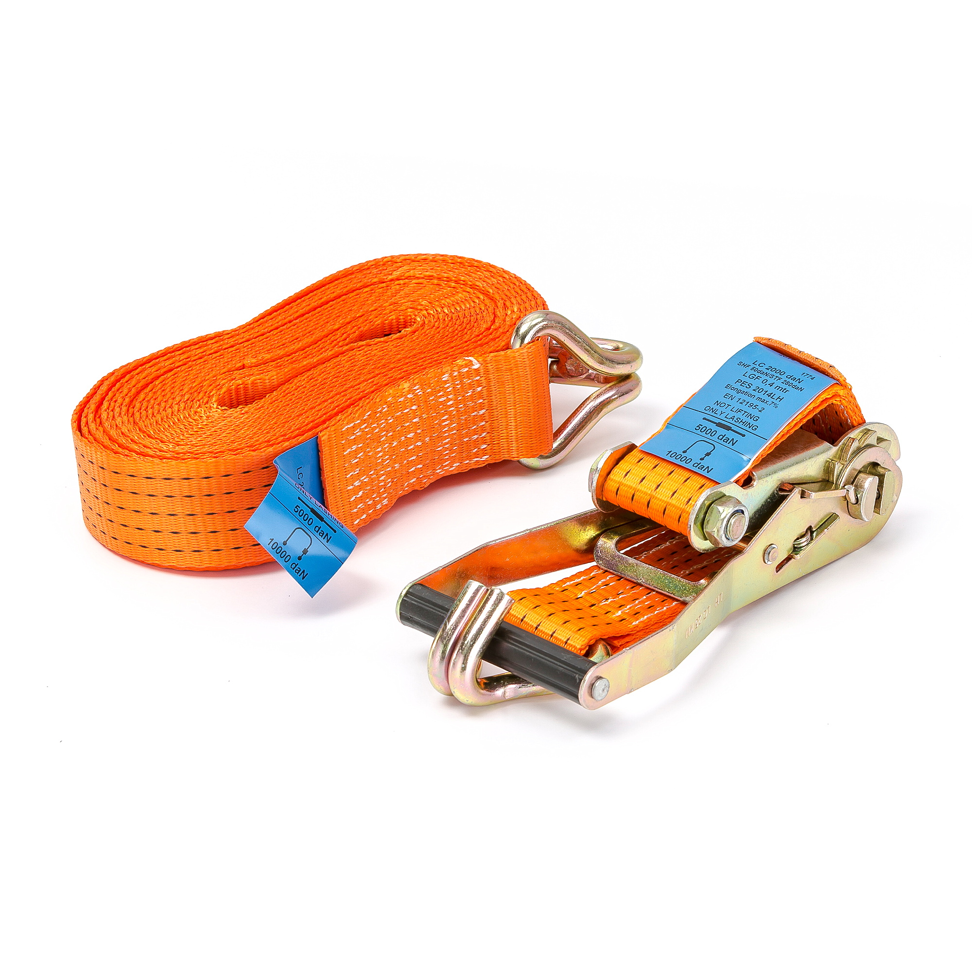 Spännband, LC 2000 daN, 0,5+9,5 meter - tålig