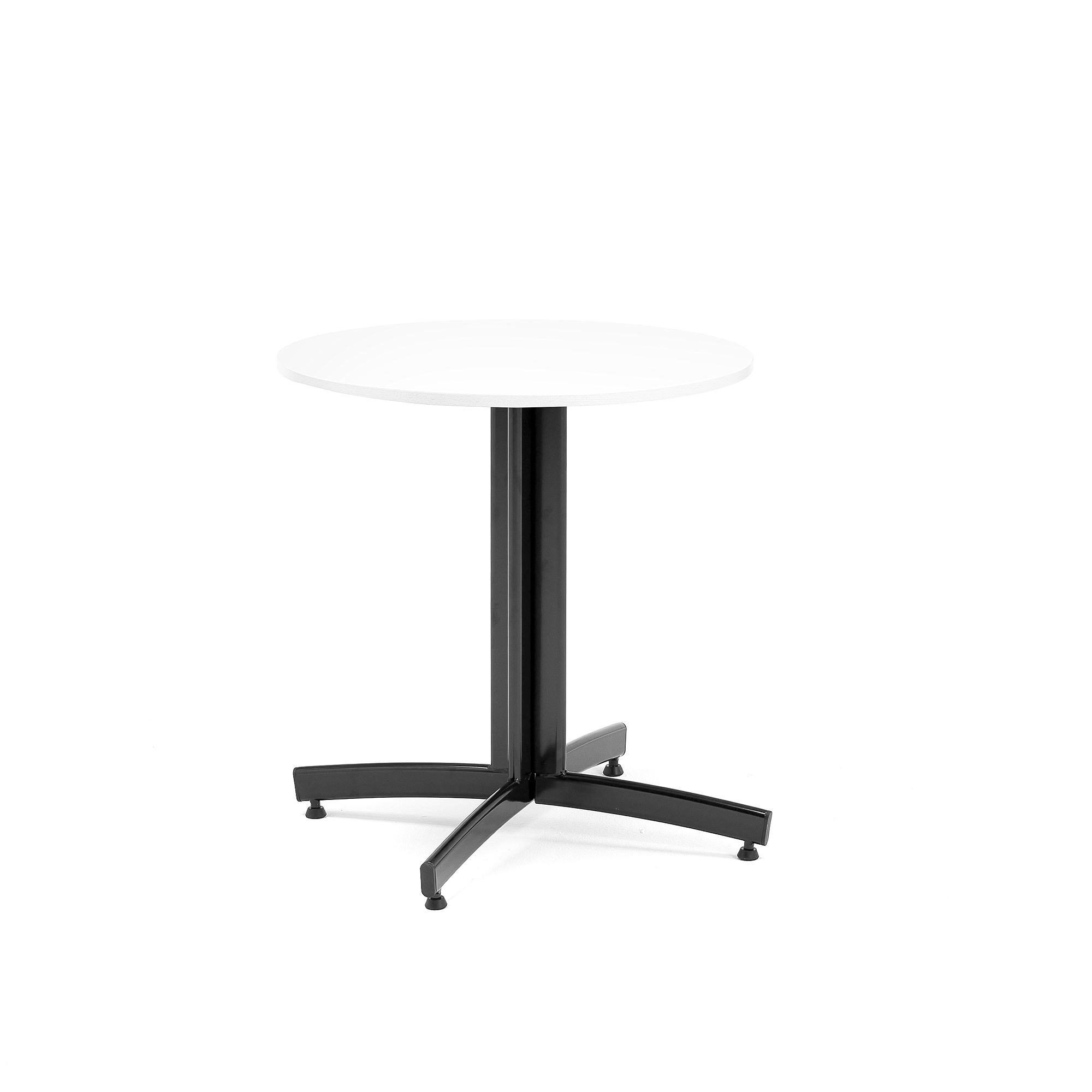 Jedálenský stôl SANNA, okrúhly, Ø 700 x V 720 mm, biela / čierna