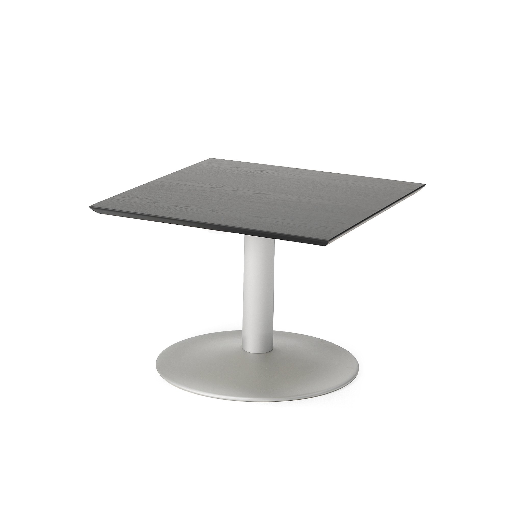 Konferenční stolek CROSBY, 700x700 mm, černá/hliníkově šedá