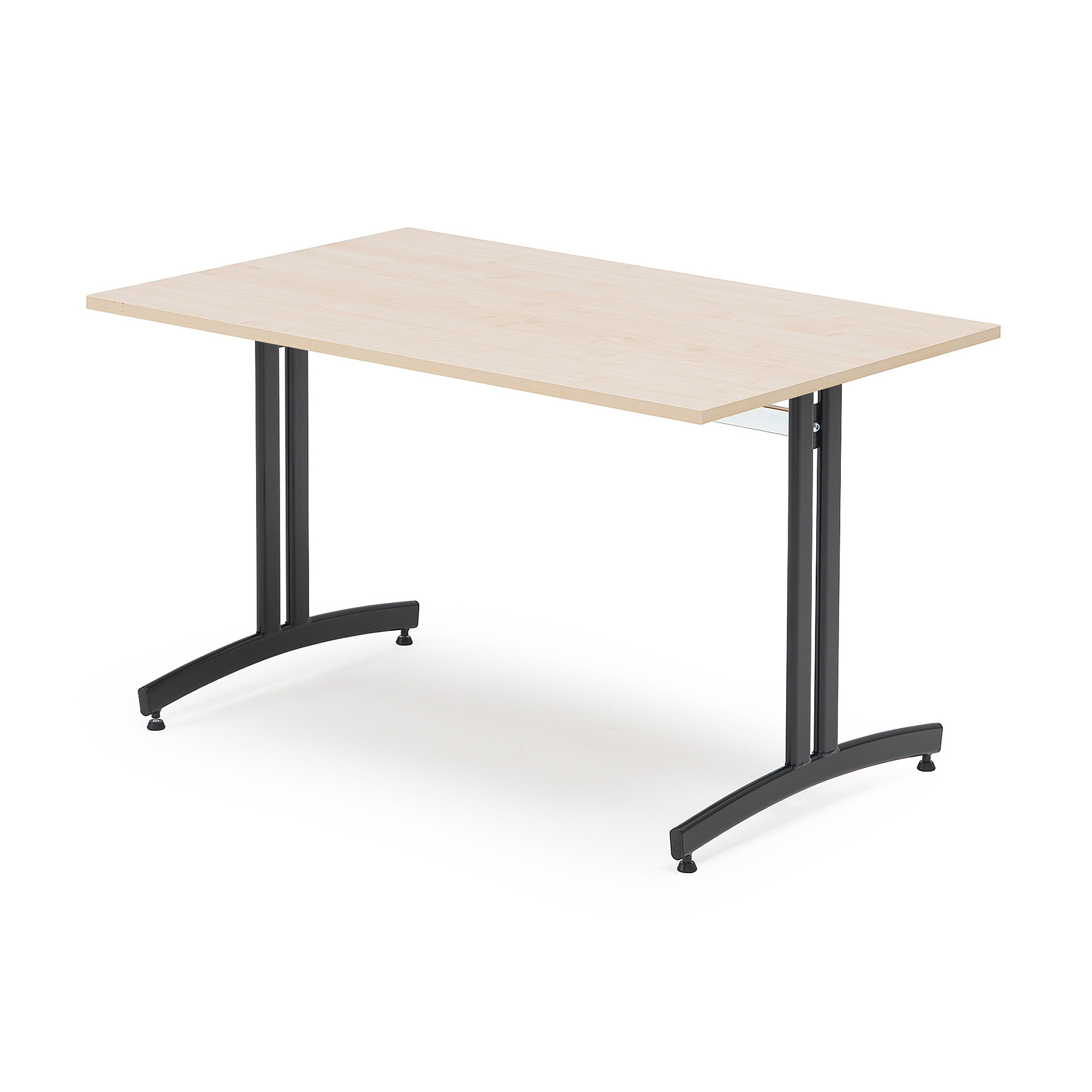 Jedálenský stôl SANNA, 1200x800 mm, breza / čierna