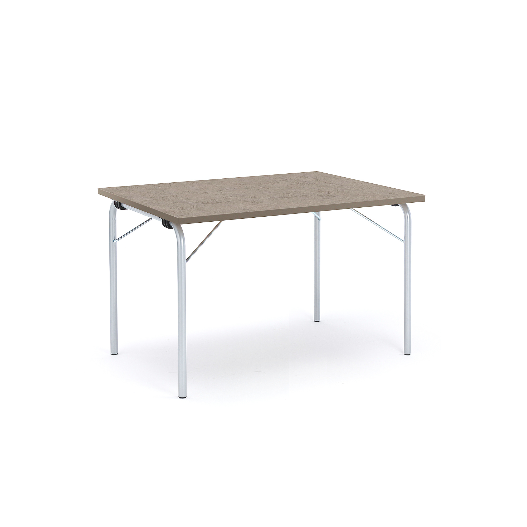 Skládací stůl NICKE, 1200x800x720 mm, pozinkovaný rám, světle šedé linoleum
