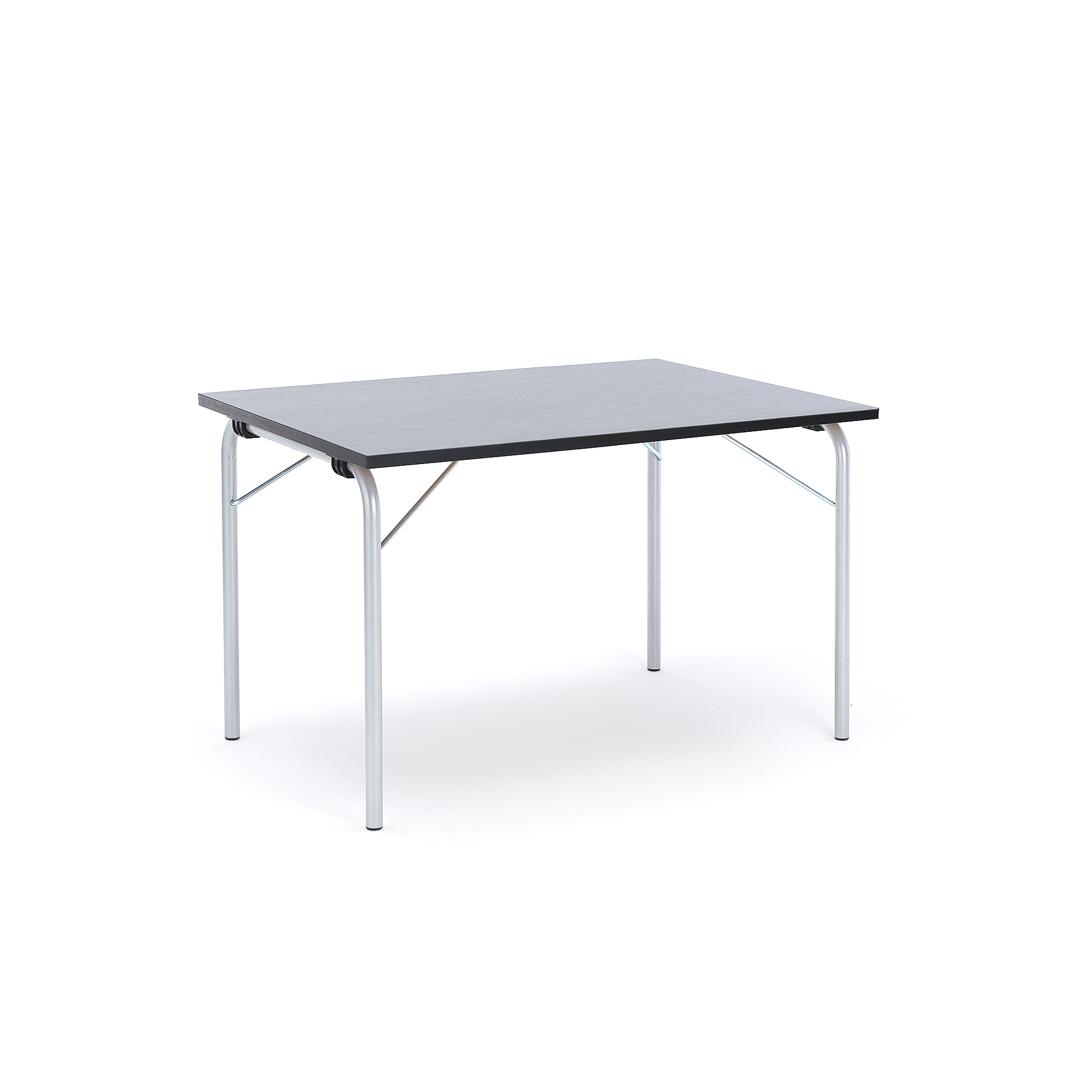 Skládací stůl NICKE, 1200x800x720 mm, pozinkovaný rám, tmavě šedé linoleum