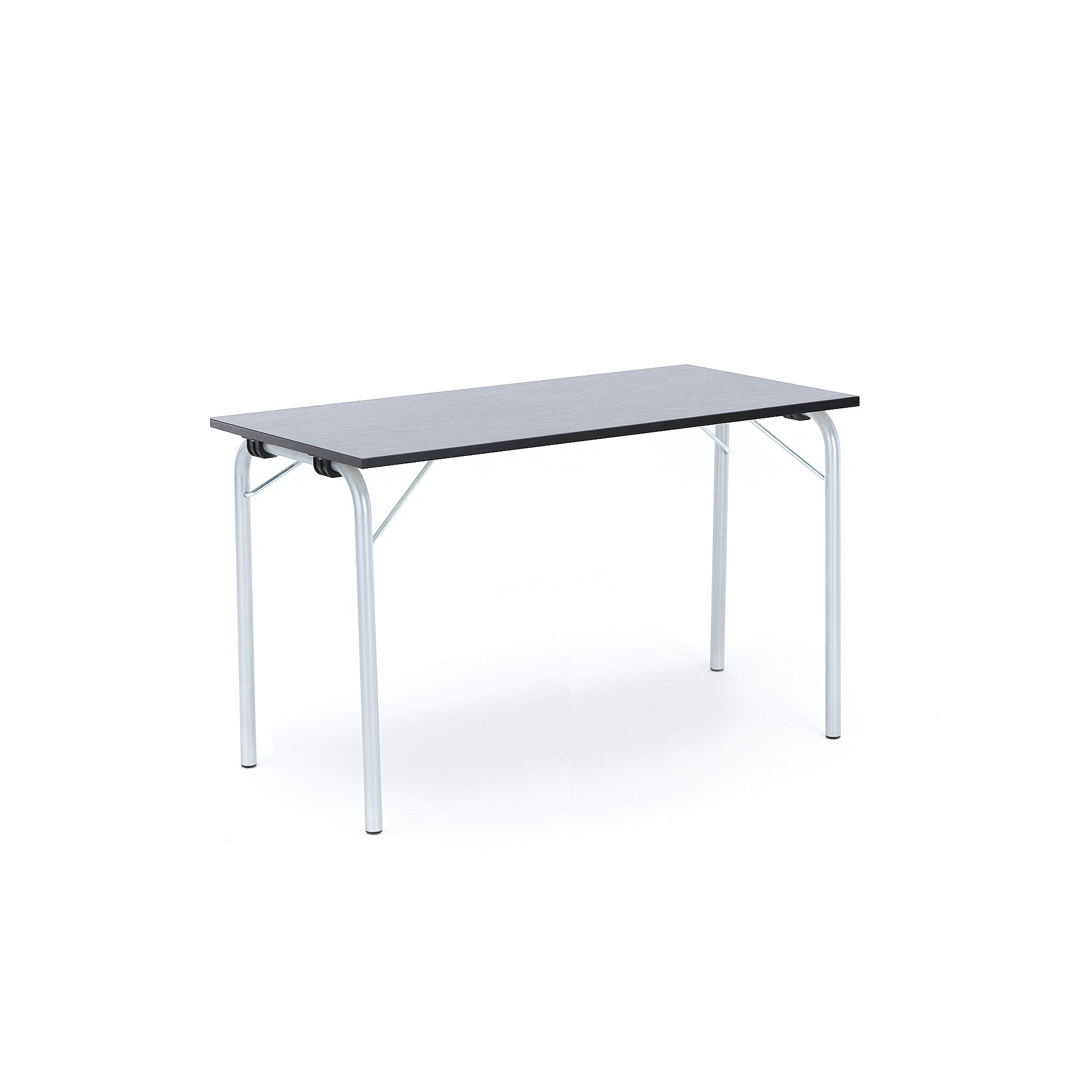 Levně Skládací stůl NICKE, 1200x500x720 mm, pozinkovaný rám, tmavě šedé linoleum