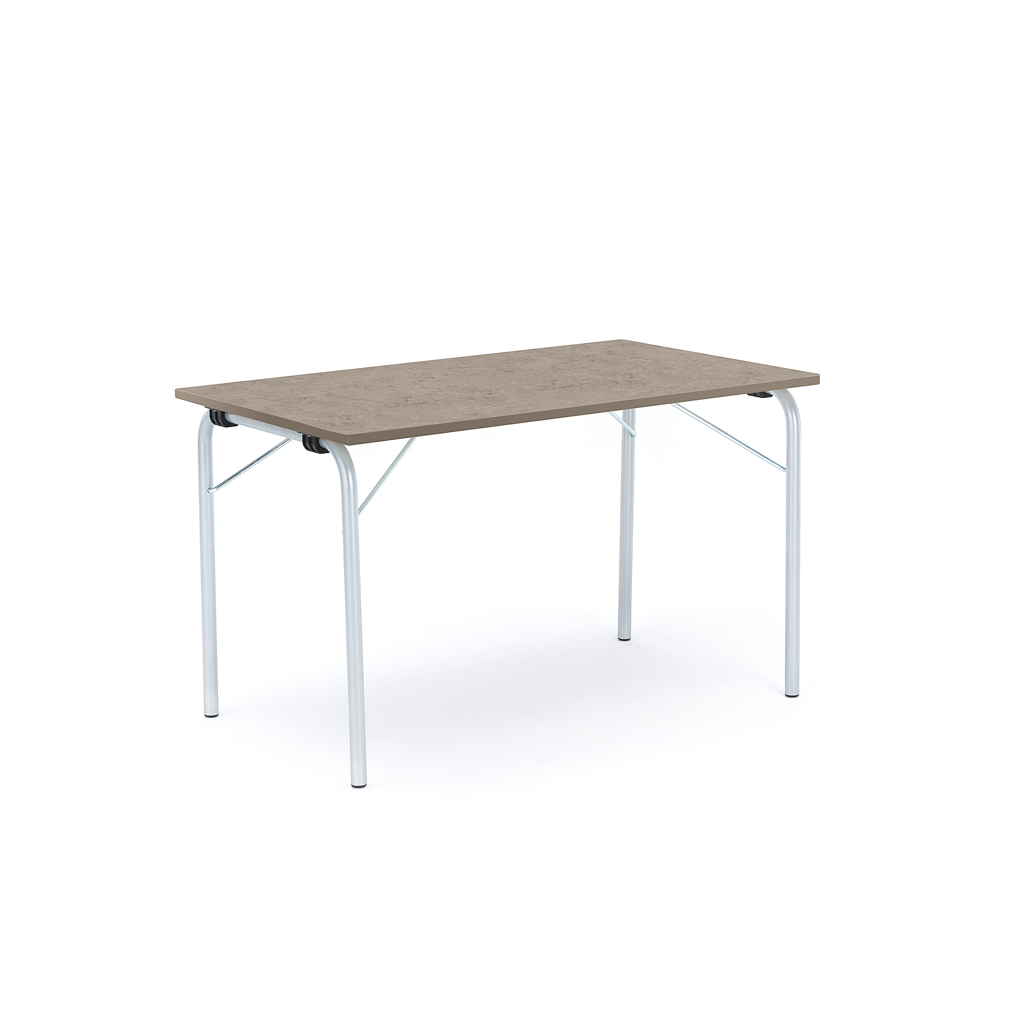 Skládací stůl NICKE, 1200x700x720 mm, pozinkovaný rám, světle šedé linoleum