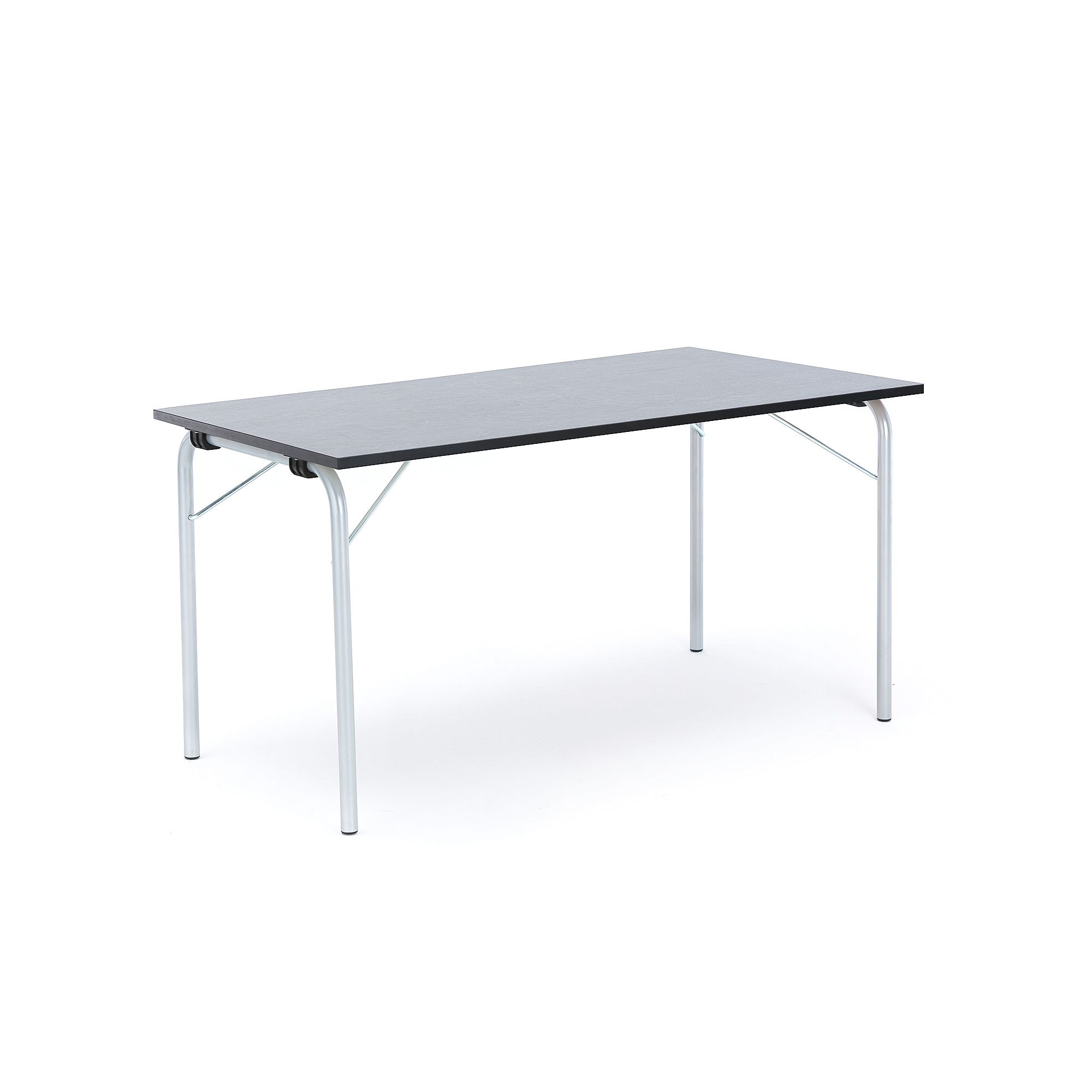 Skládací stůl NICKE, 1400x700x720 mm, pozinkovaný rám, tmavě šedé linoleum
